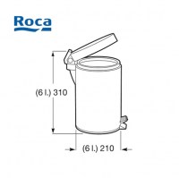 PAPELERA A PEDAL 6 litros HOTEL'S ROCA